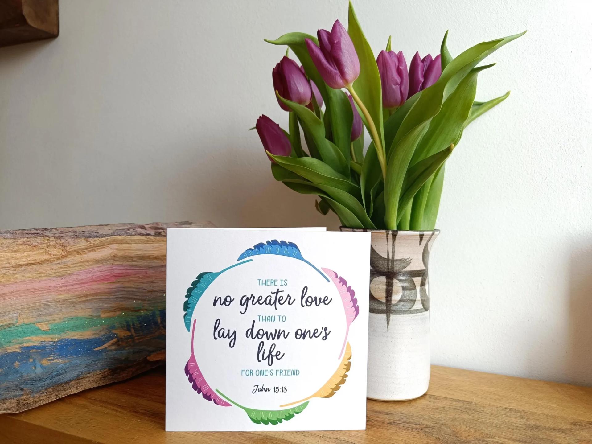 No Greater Love Greetings Card