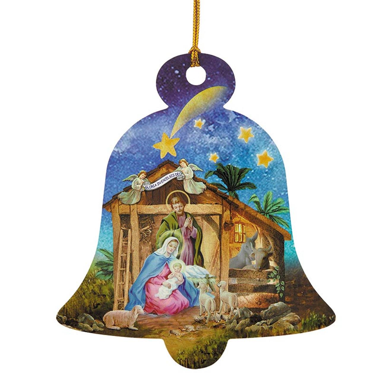 Bell Nativity Ornament