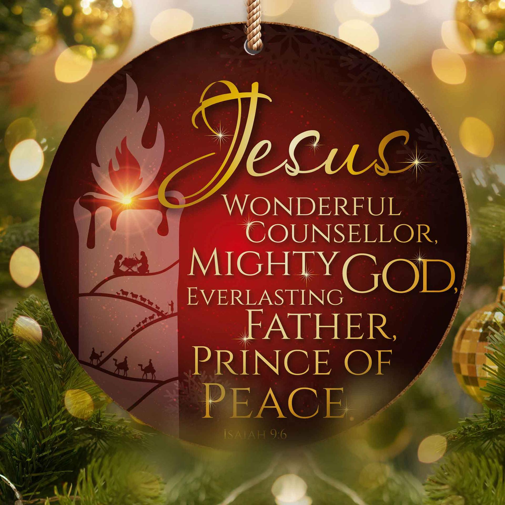 Mighty God Ceramic Christmas Decoration