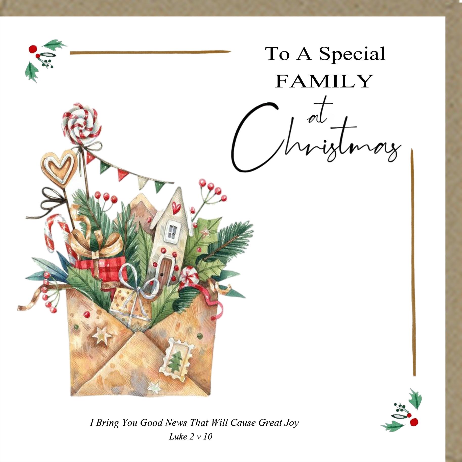 To A Special Family at Christmas Greetings Card