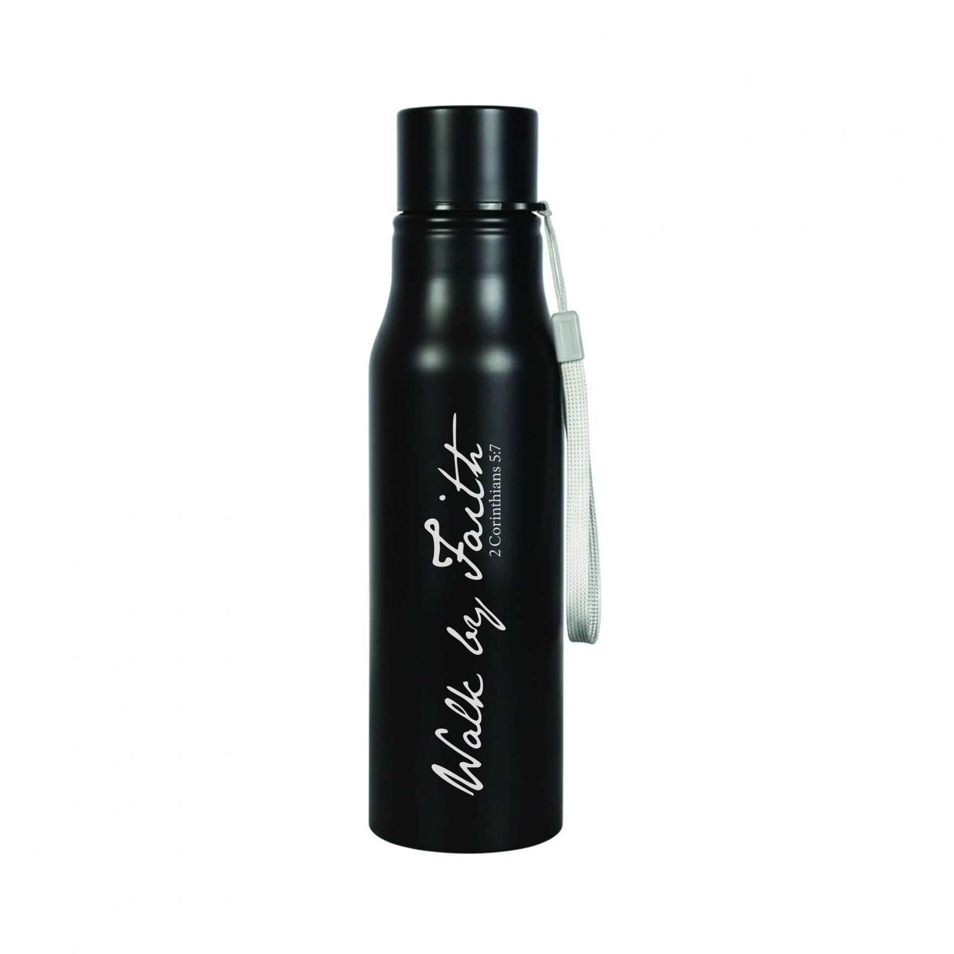 Black Sipper Bottle - Walk by faith