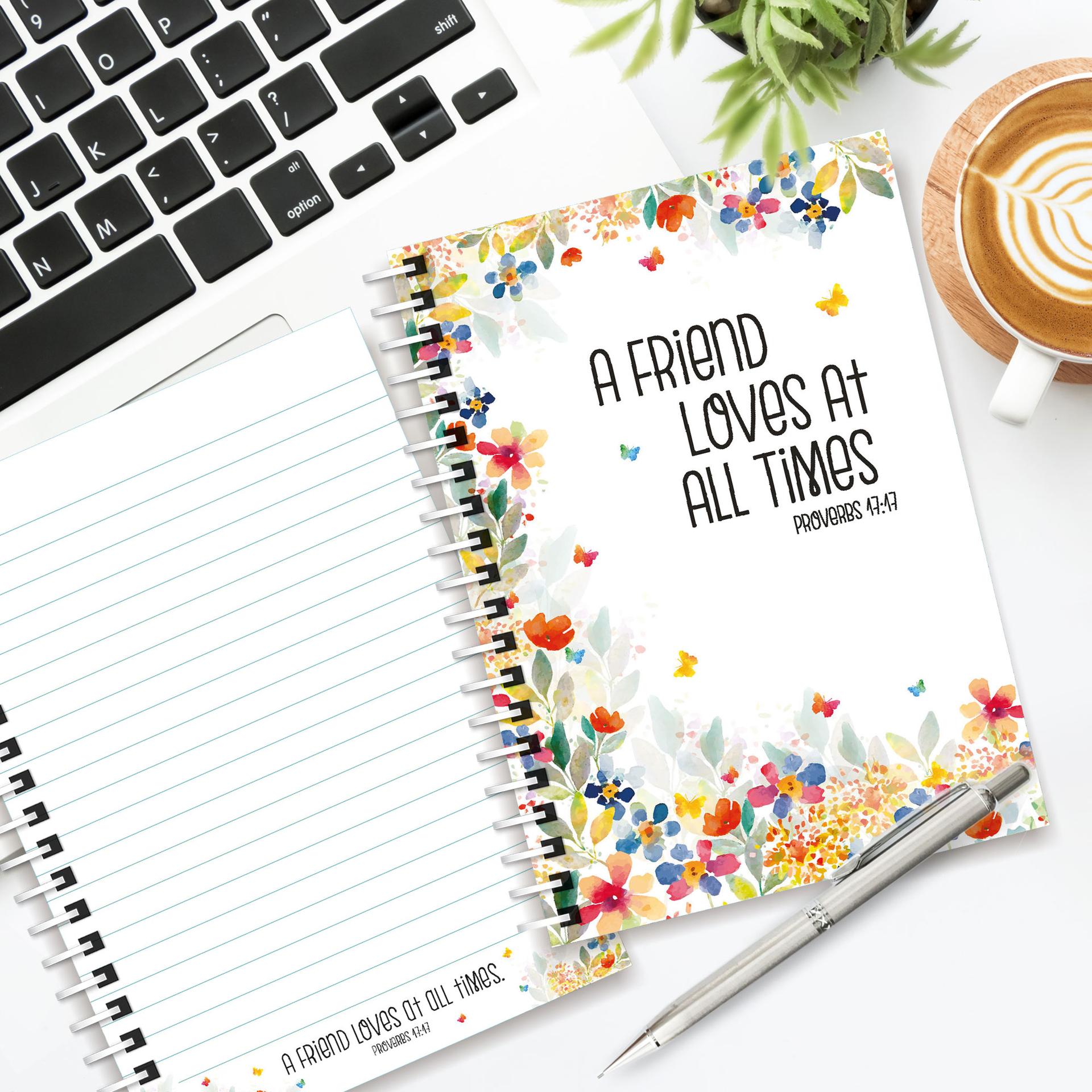 A Friend Loves A5 Christian Notebook