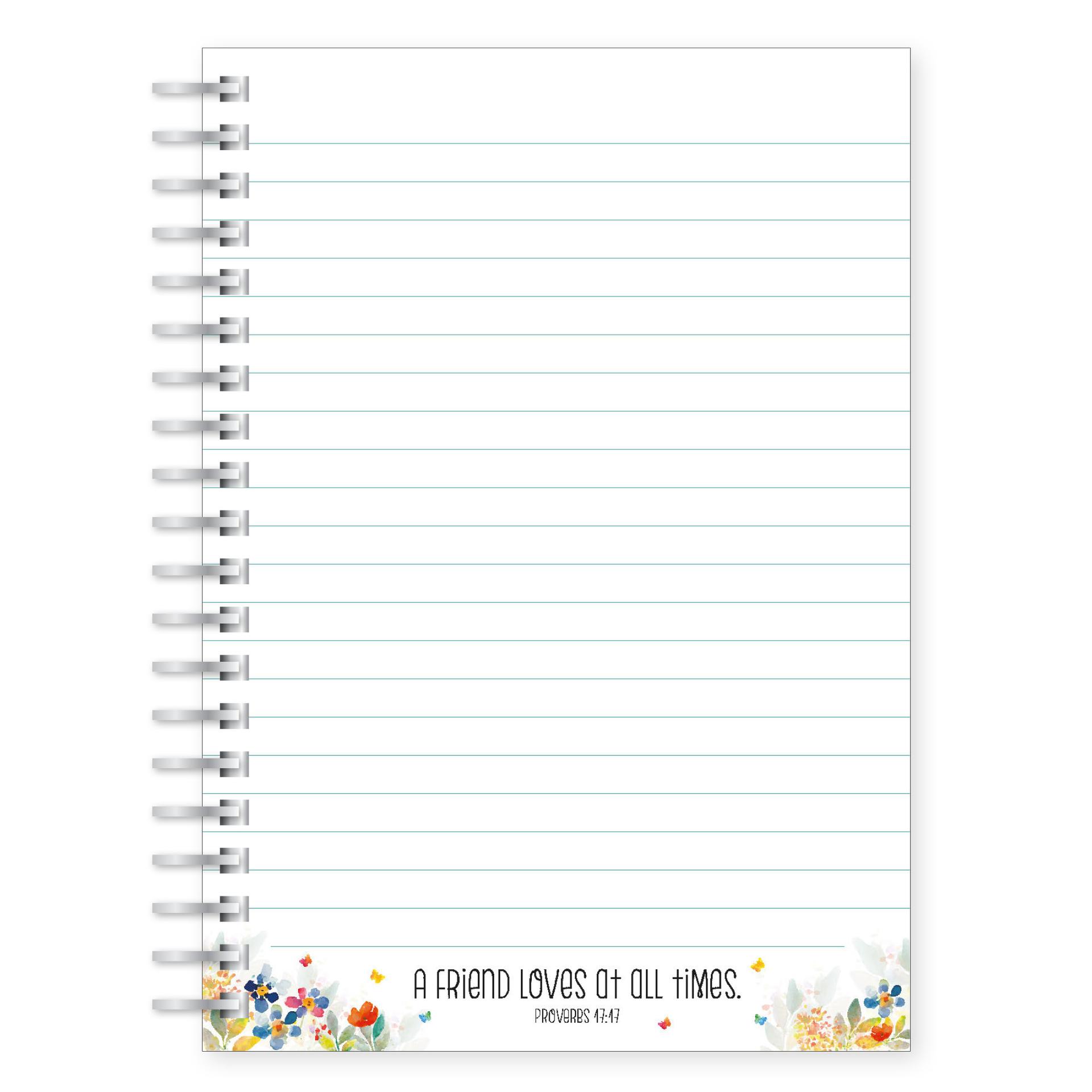 A Friend Loves A5 Christian Notebook