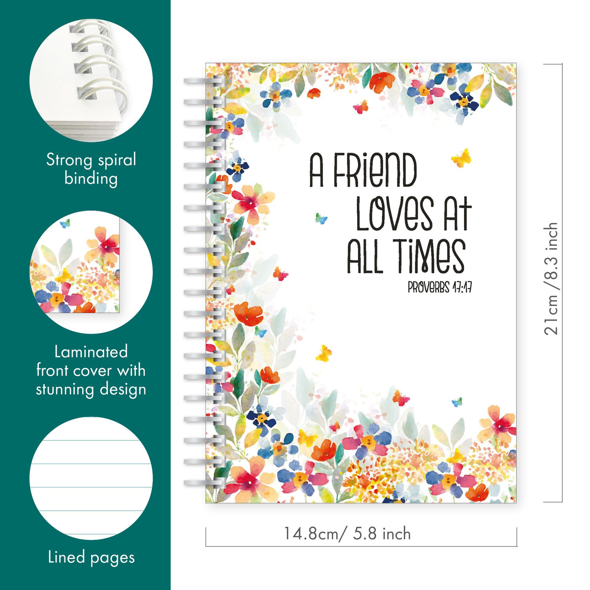 A Friend Loves A5 Christian Notebook