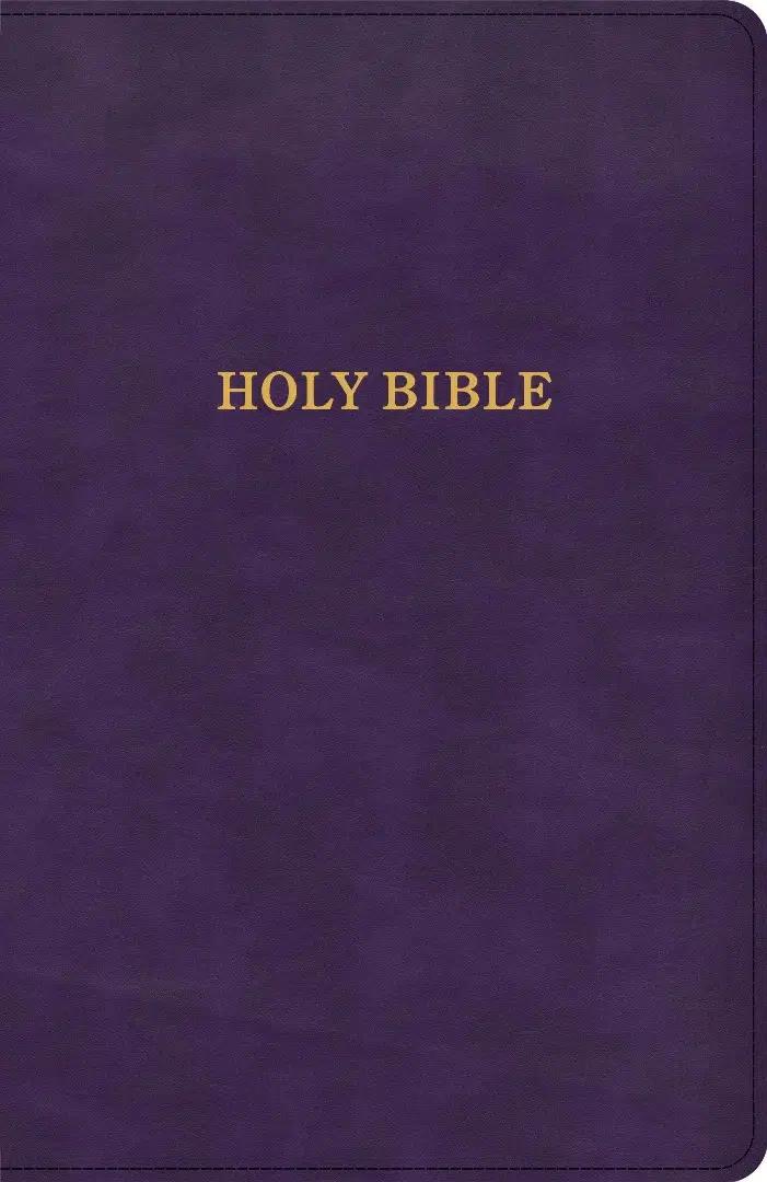 KJV Thinline Bible, Purple LeatherTouch