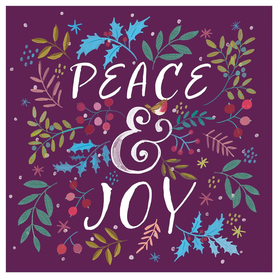 TLM - Peace and Joy Festive Christmas Cards (Pack of 20)