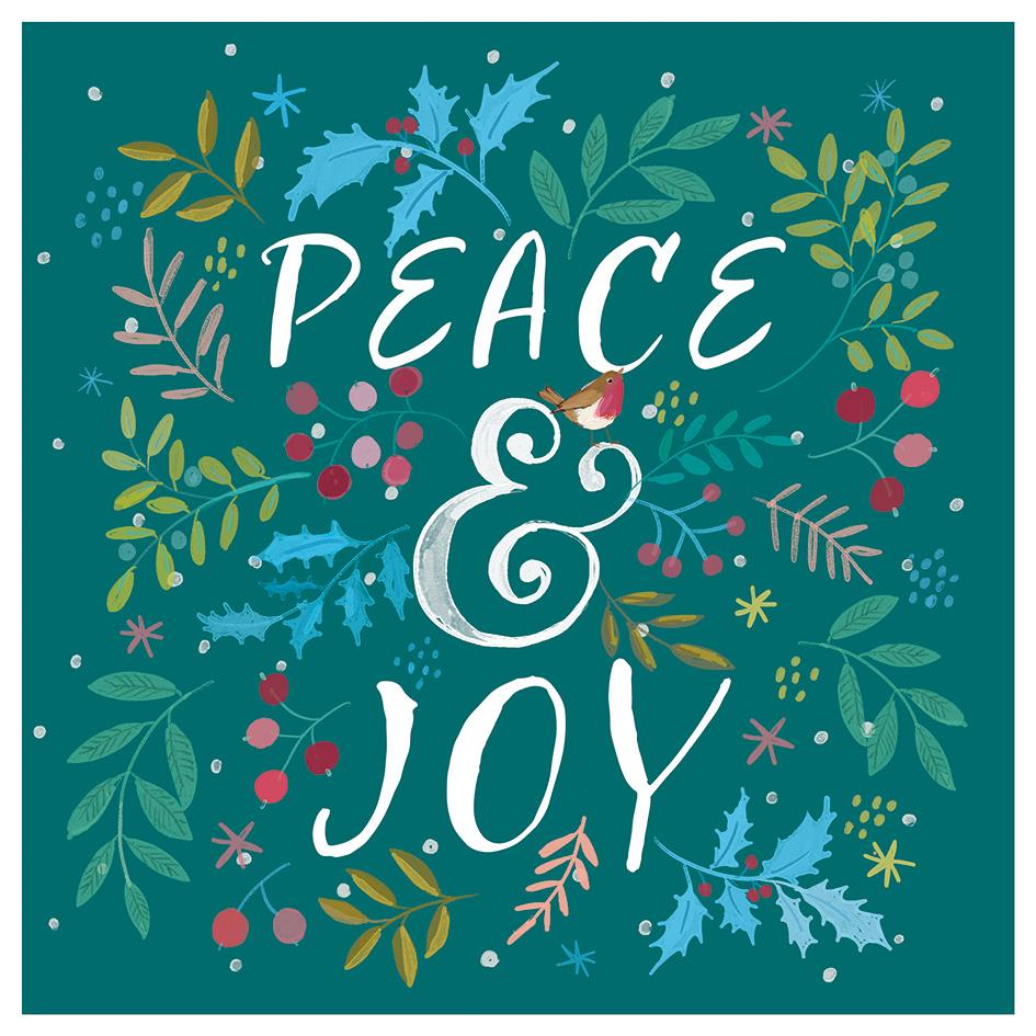 TLM - Peace and Joy Festive Christmas Cards (Pack of 20)