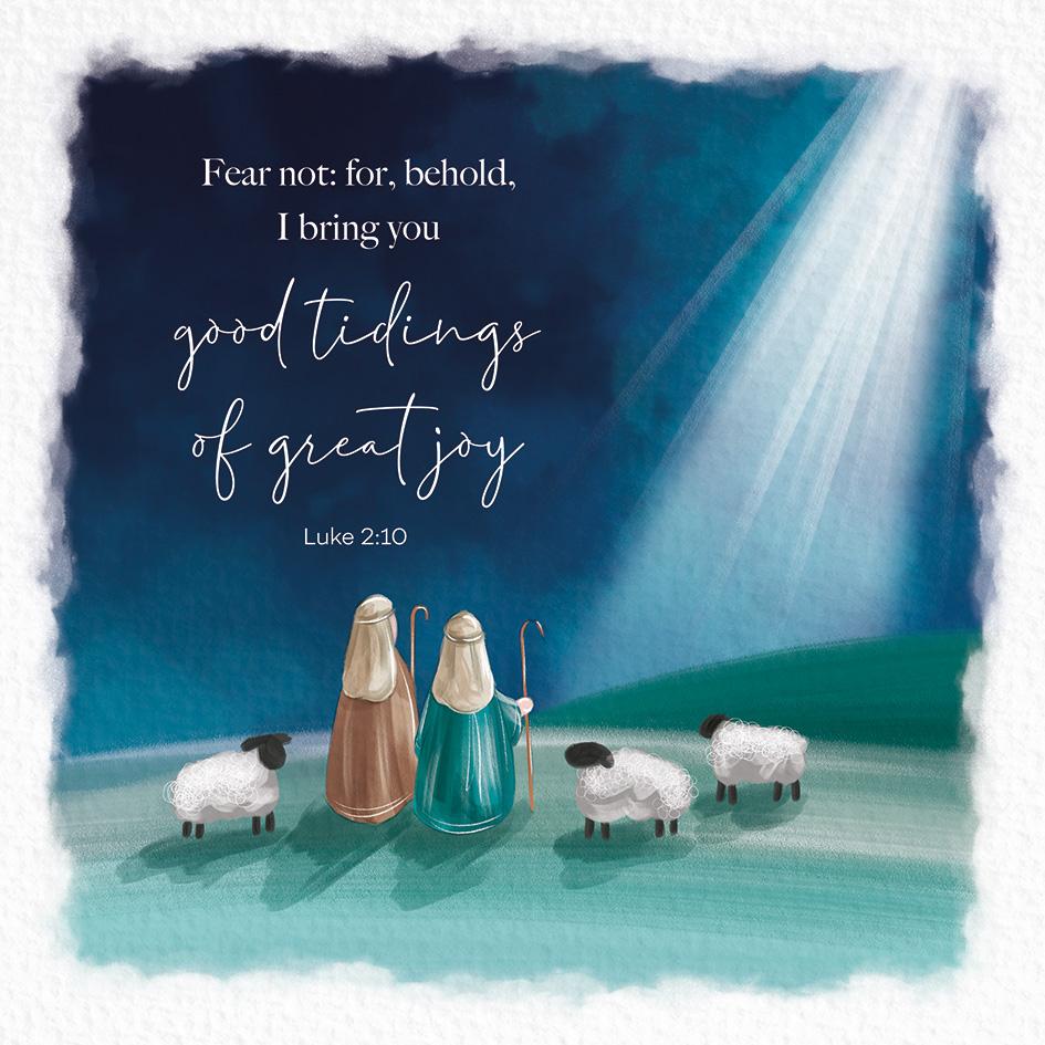 TLM - Heavenly announcement Christmas Cards (Pack of 10)