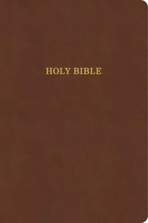 KJV Large Print Thinline Bible, Value Edition, Brown LeatherTouch