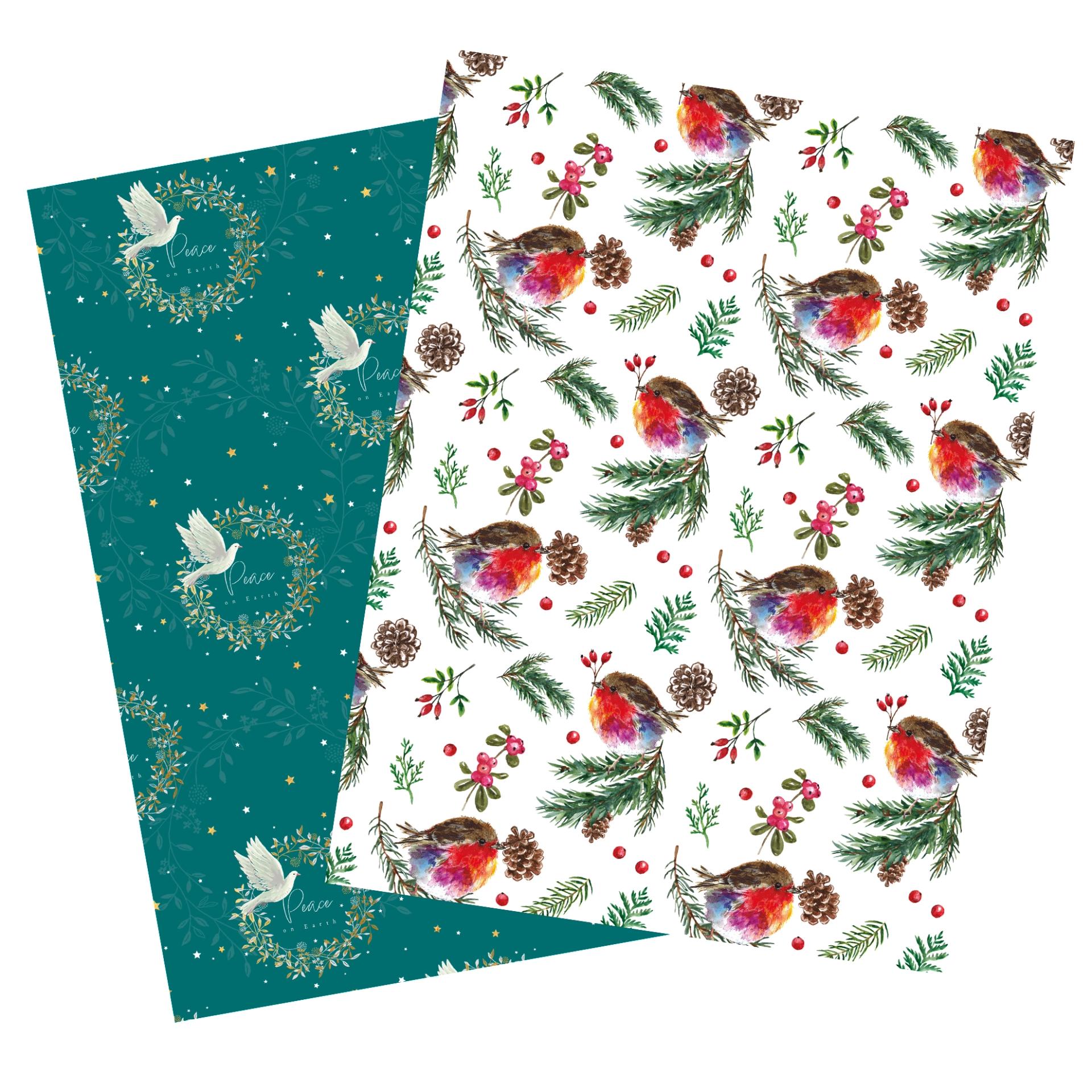 Doves and Robins Gift Wrap