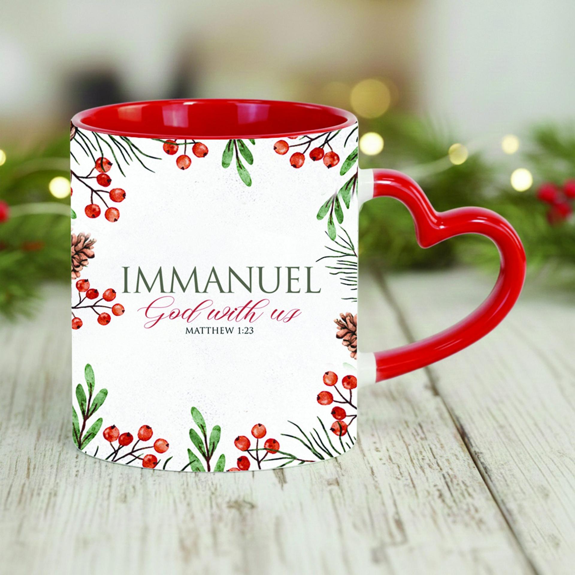 Ceramic Mug Heart Shaped Handle