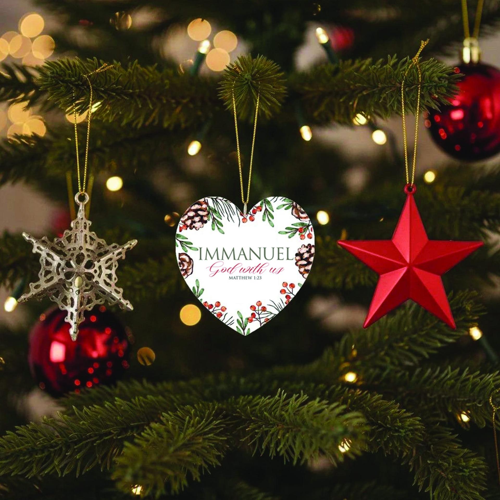 3 x 3 Wooden Tree Hanger - Heart Shaped