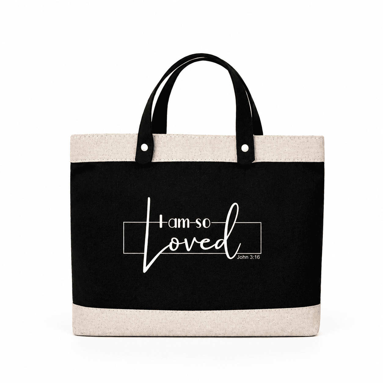 Jute Bag with leather handle - I am so loved
