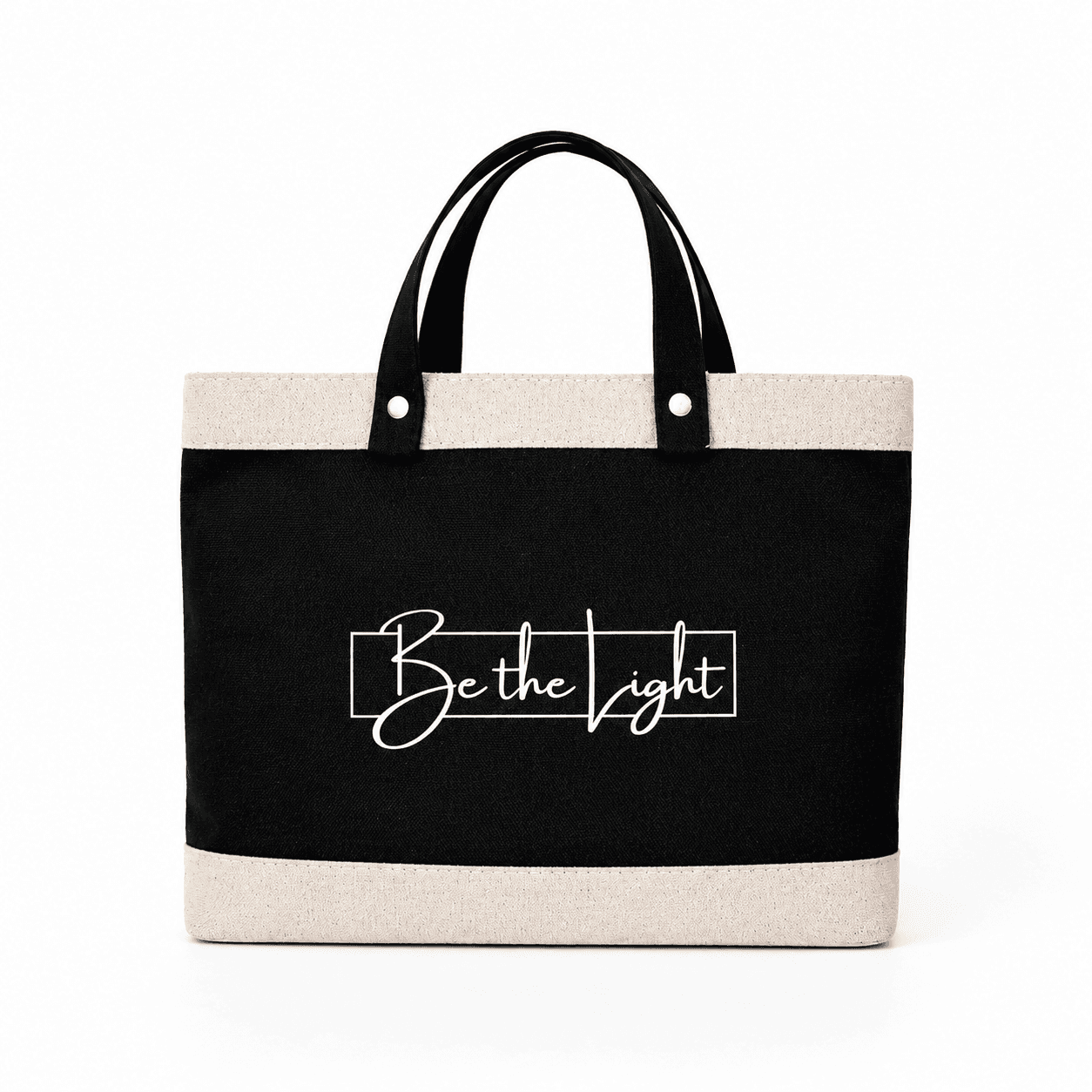Jute Bag with leather handle - Be the light