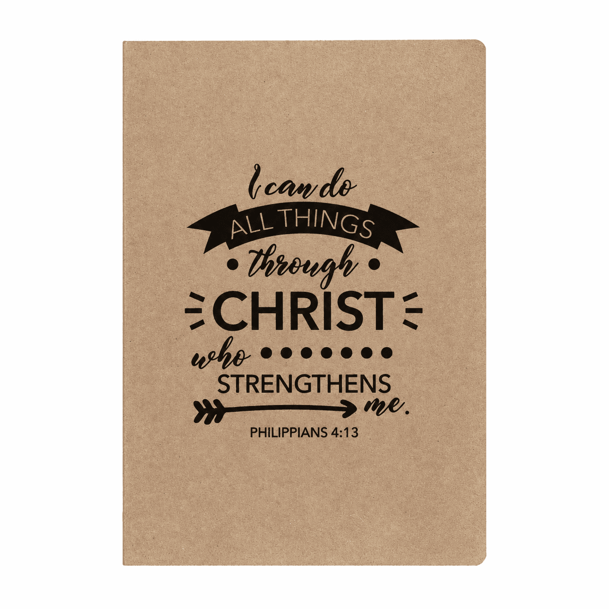 Craft - Notepad   - 64  pages - Ruled - I can do all things through Christ who strengthens me. Philippians 4:13