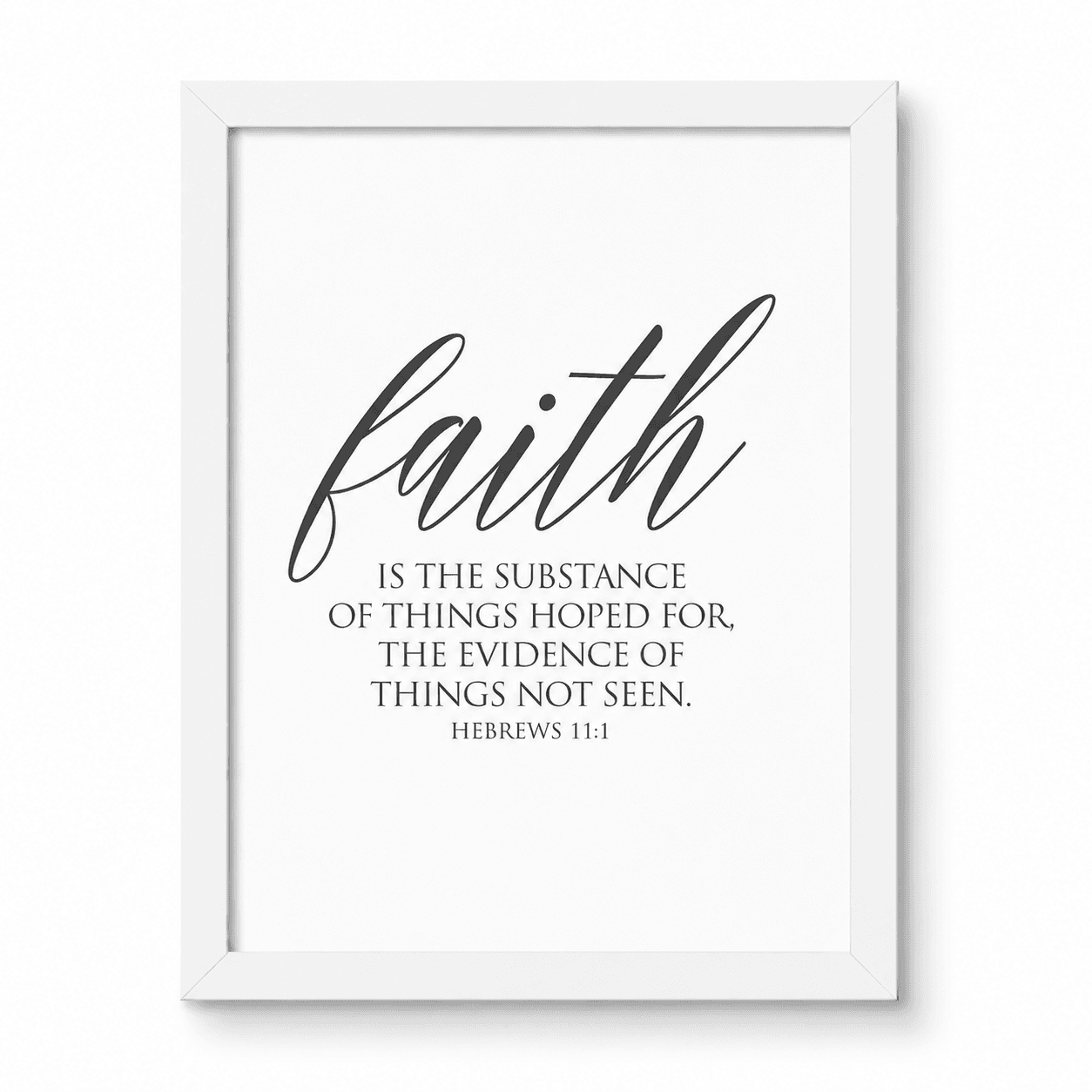 11" x 8" Rectangular Scripture Plaque - Faith is the substance