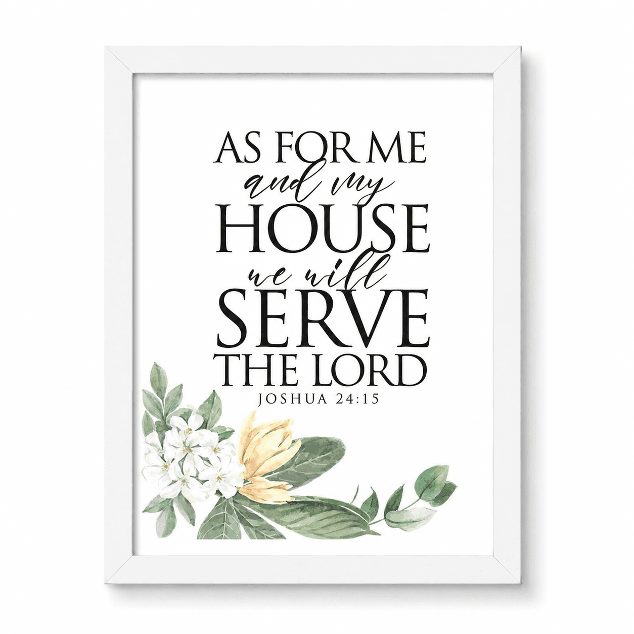 11" x 8" Rectangular Scripture Plaque - As for me and my house