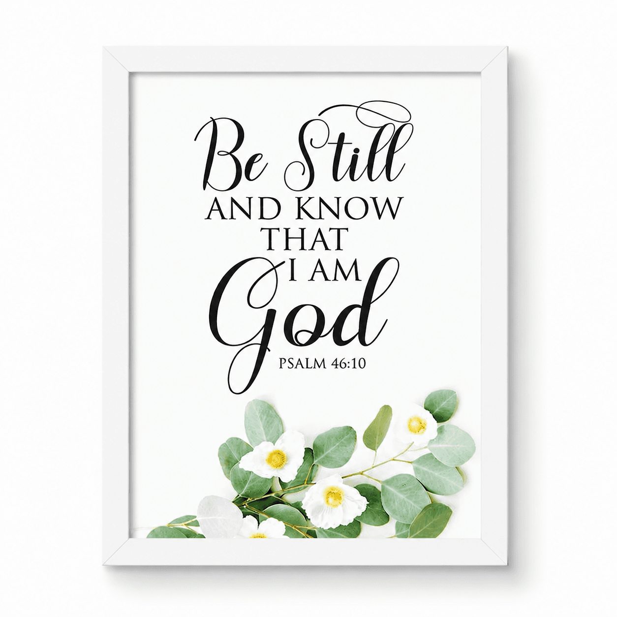 11" x 8" Rectangular Scripture Plaque - Be still and know