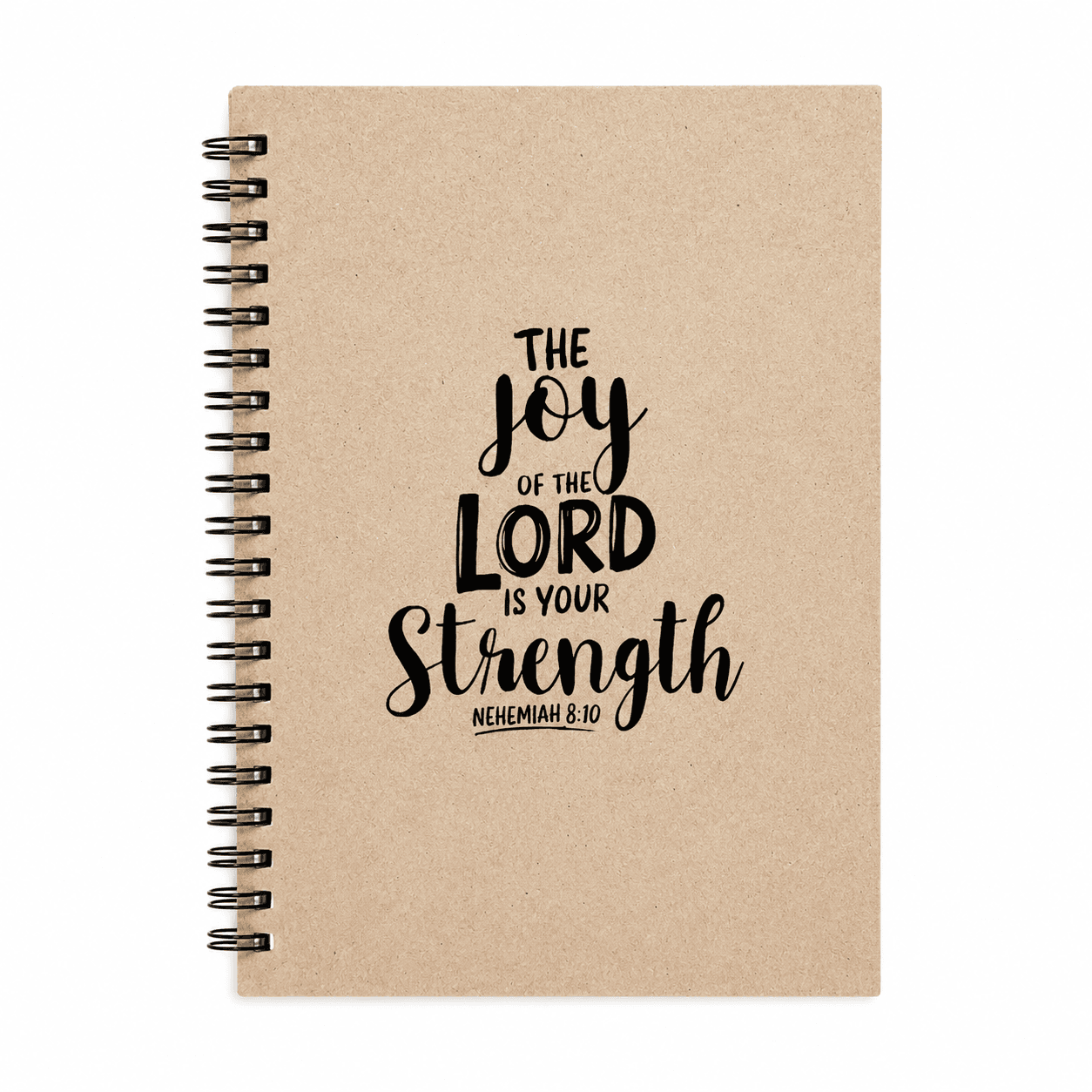 Craft - Notepad - Twin Wire  - 160 pages - Ruled - The joy of the Lord is your strength. Nehemiah 8:10