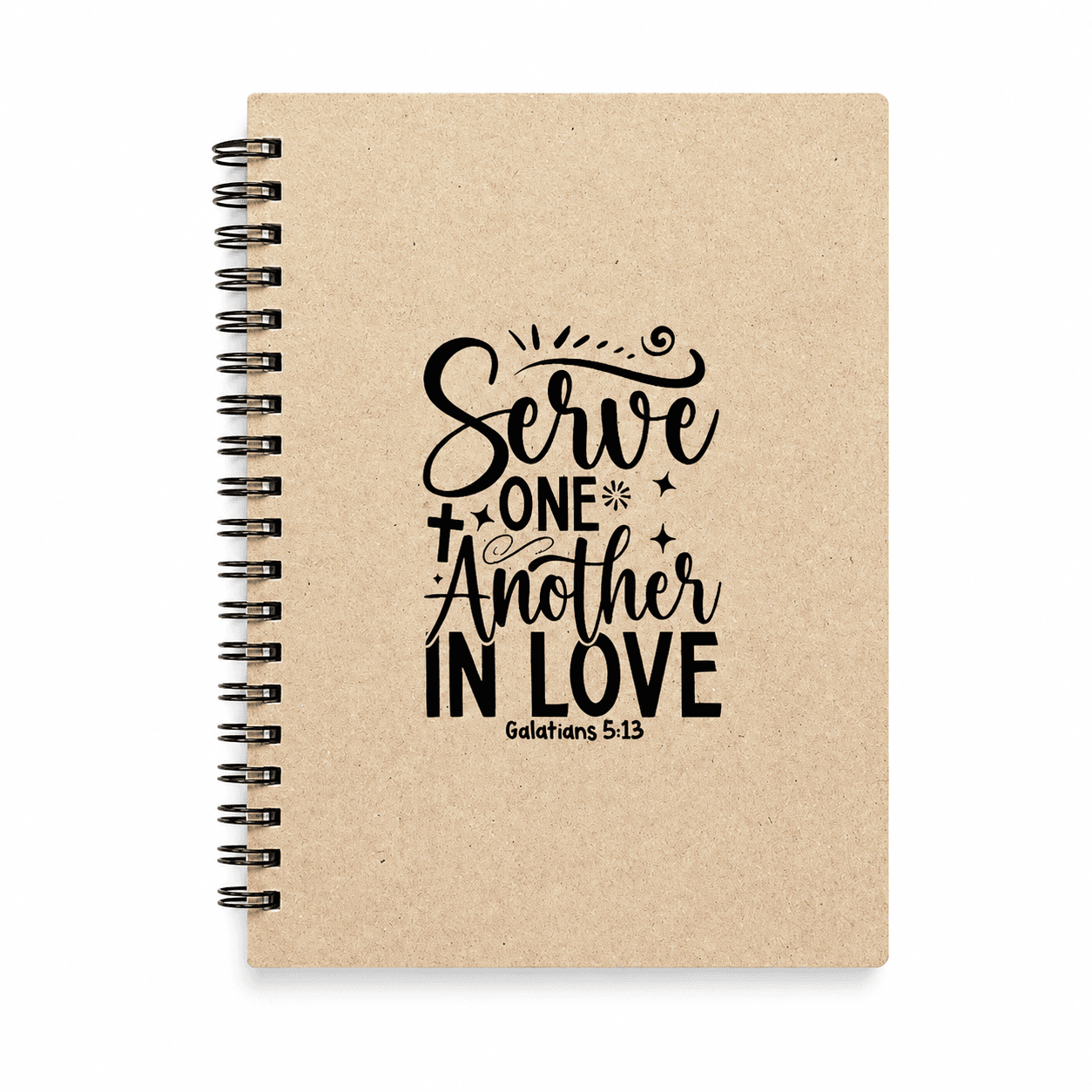 Craft - Notepad - Twin Wire  - 160 pages - Ruled - Serve one another in love. Galatians 5:13