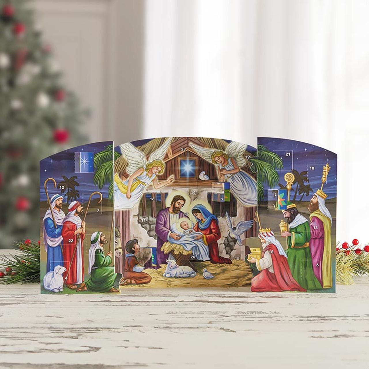 Joyful Nativity Standing Advent Calendar