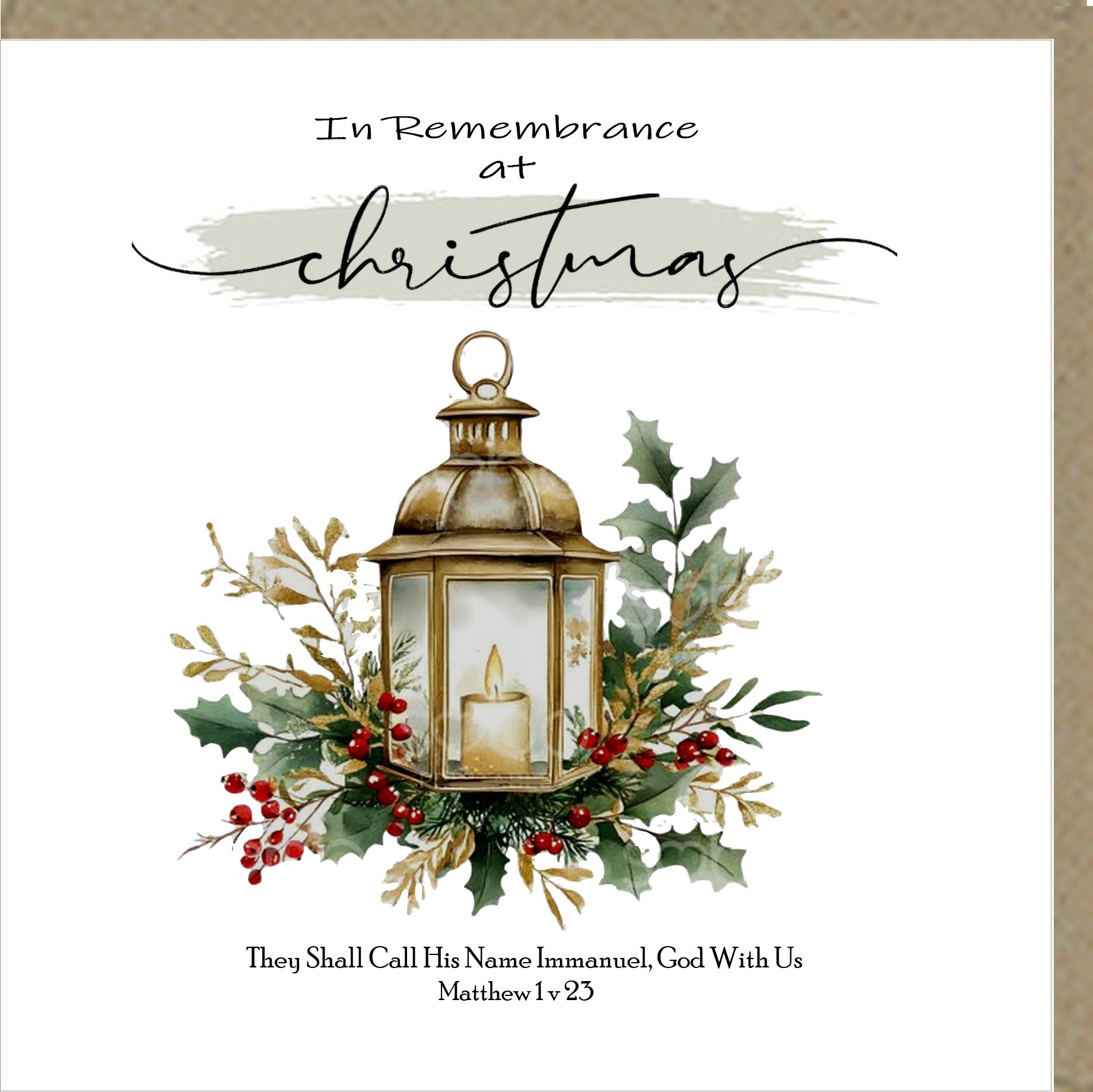 In Remembrance  At Christmas Greeting Cards