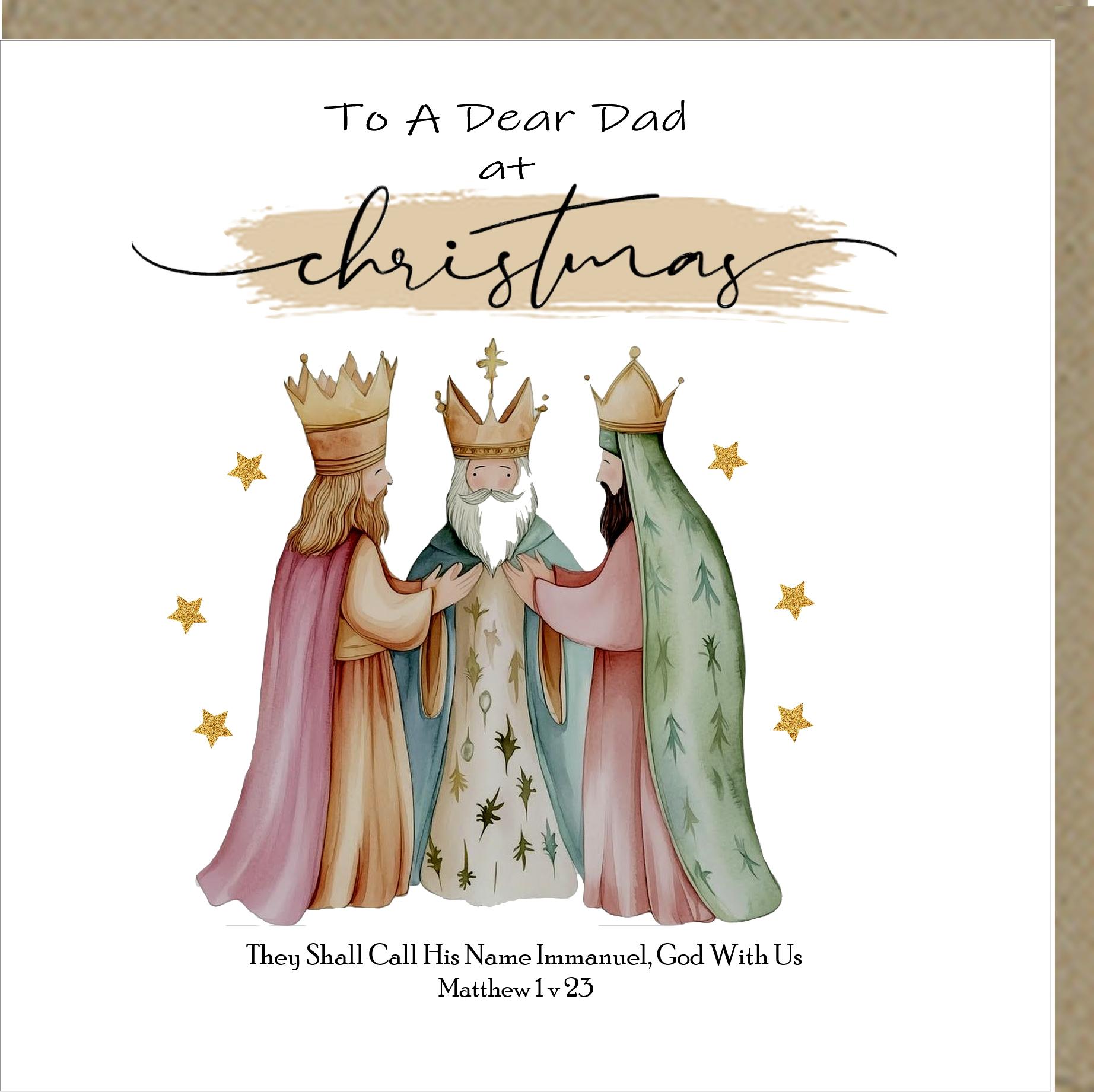 To A Dear Dad at Christmas Greeting Cards