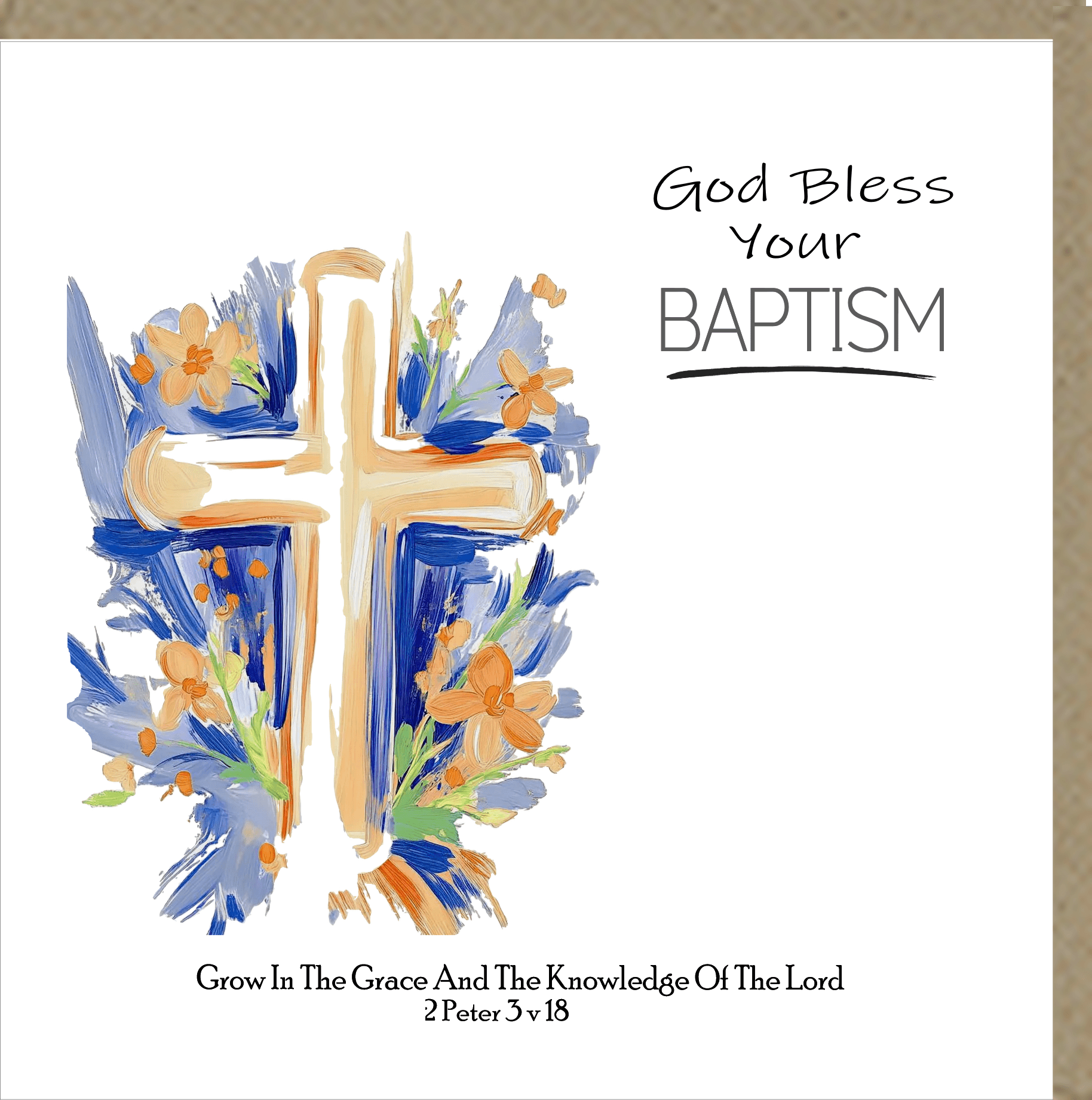 God Bless Your Baptism Greetings Card