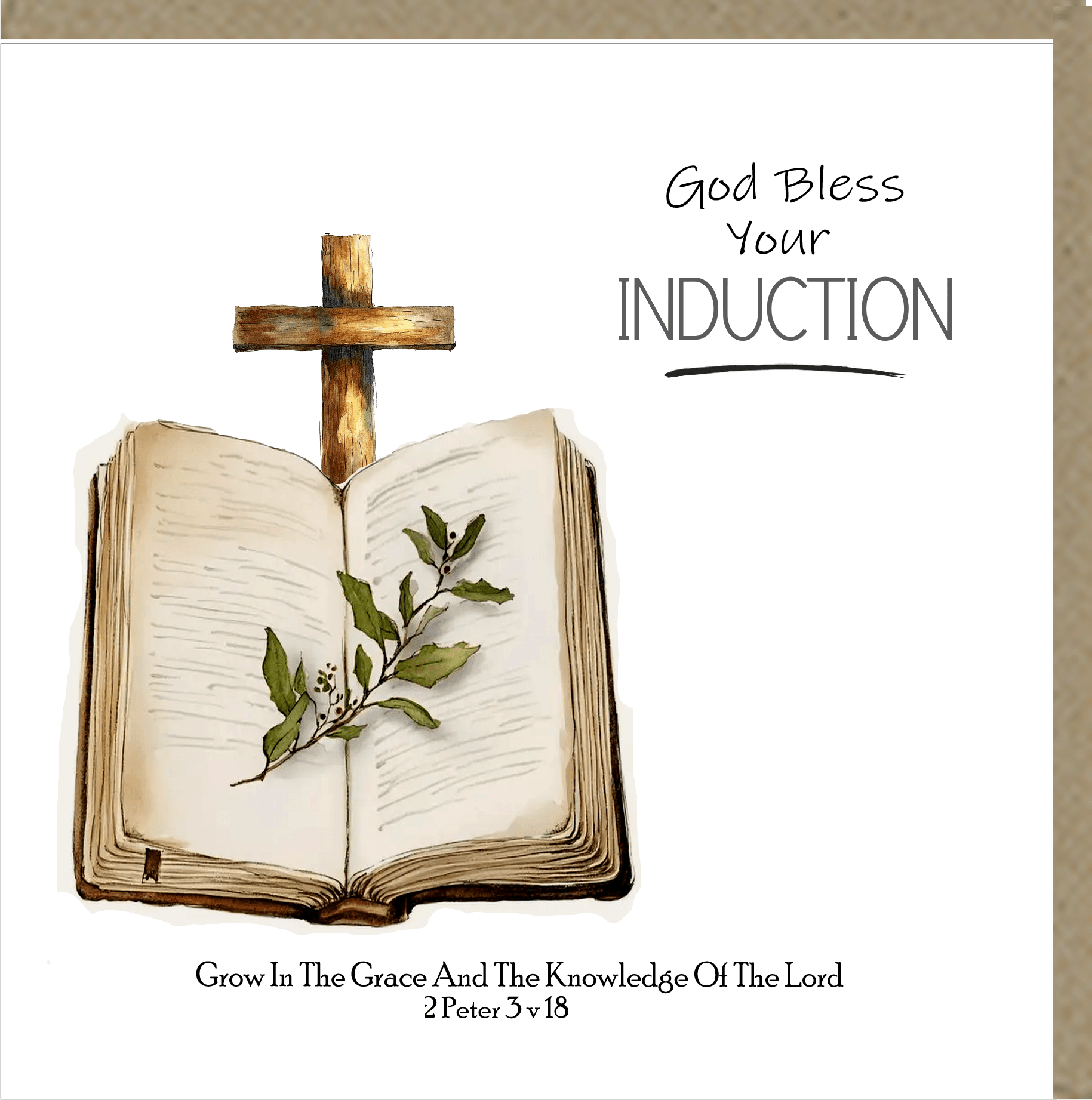 God Bless Your Induction Greetings Card