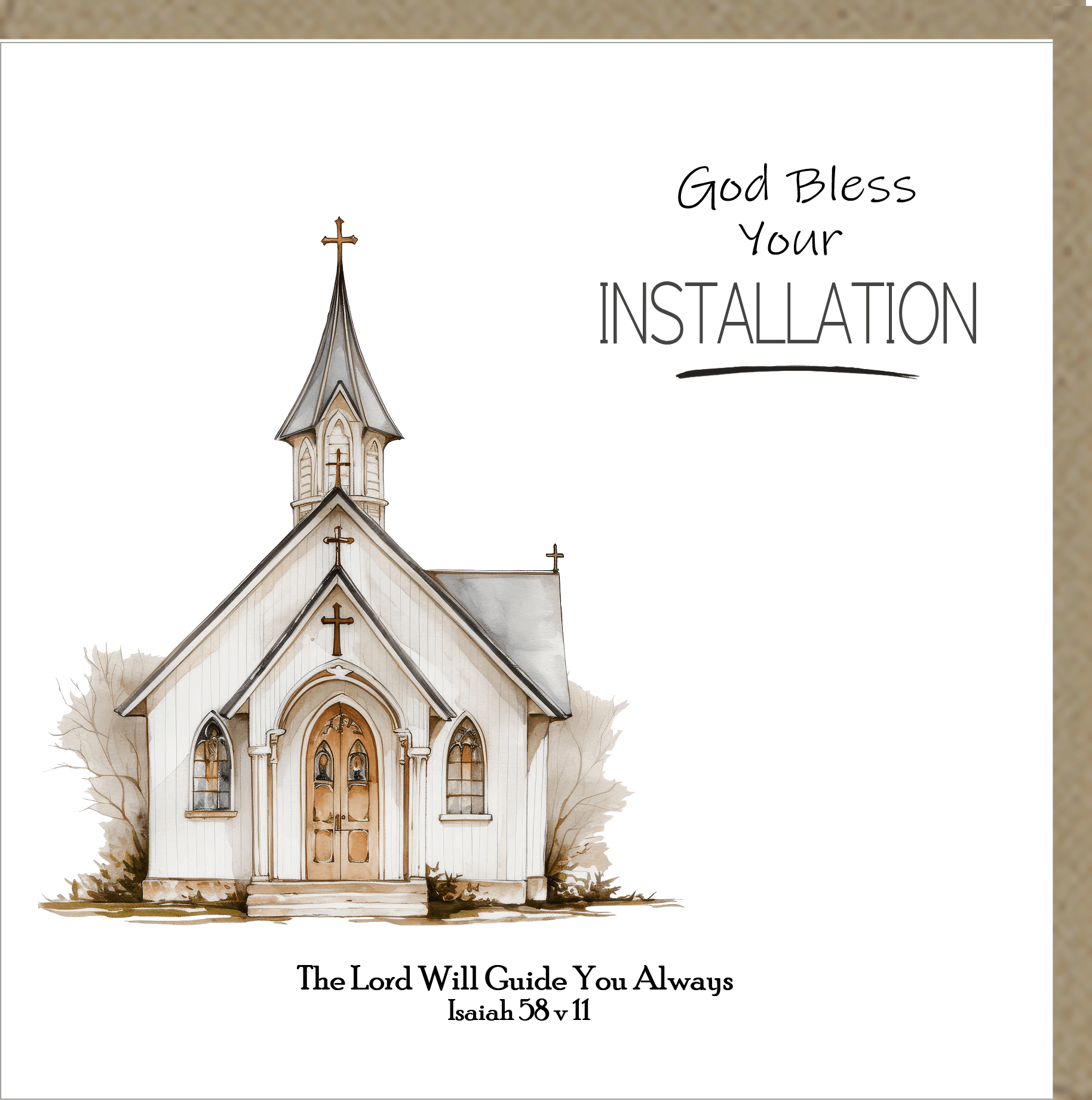 God Bless Your Installation Greetings Card