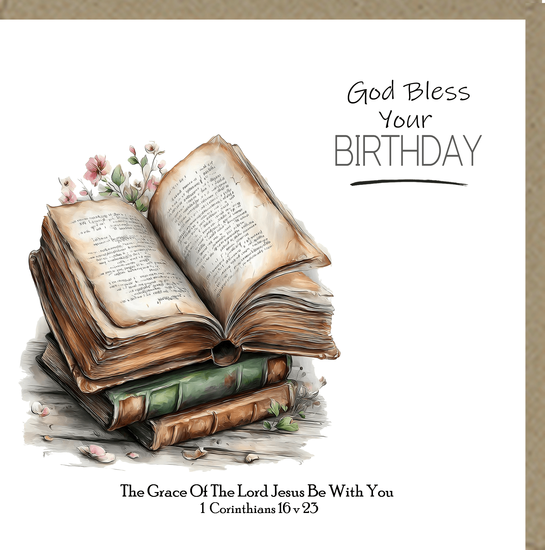 God Bless Your Birthday Greetings Card