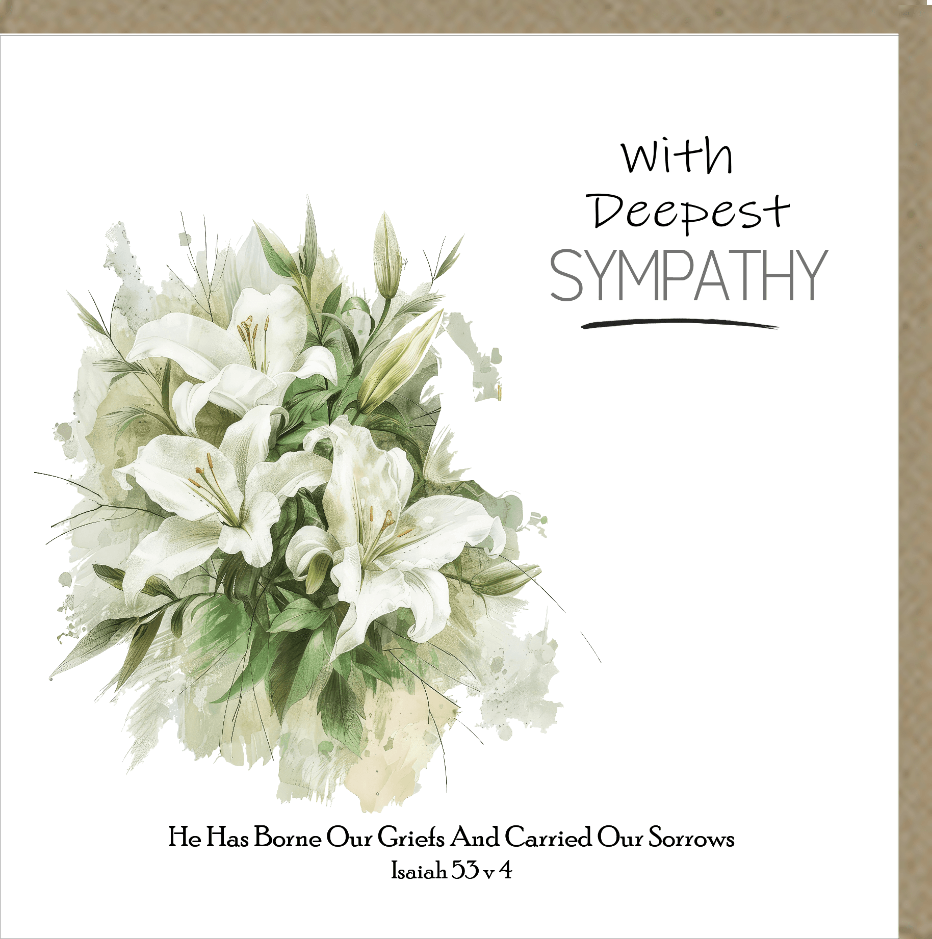 With Deepest Sympathy Greetings Card