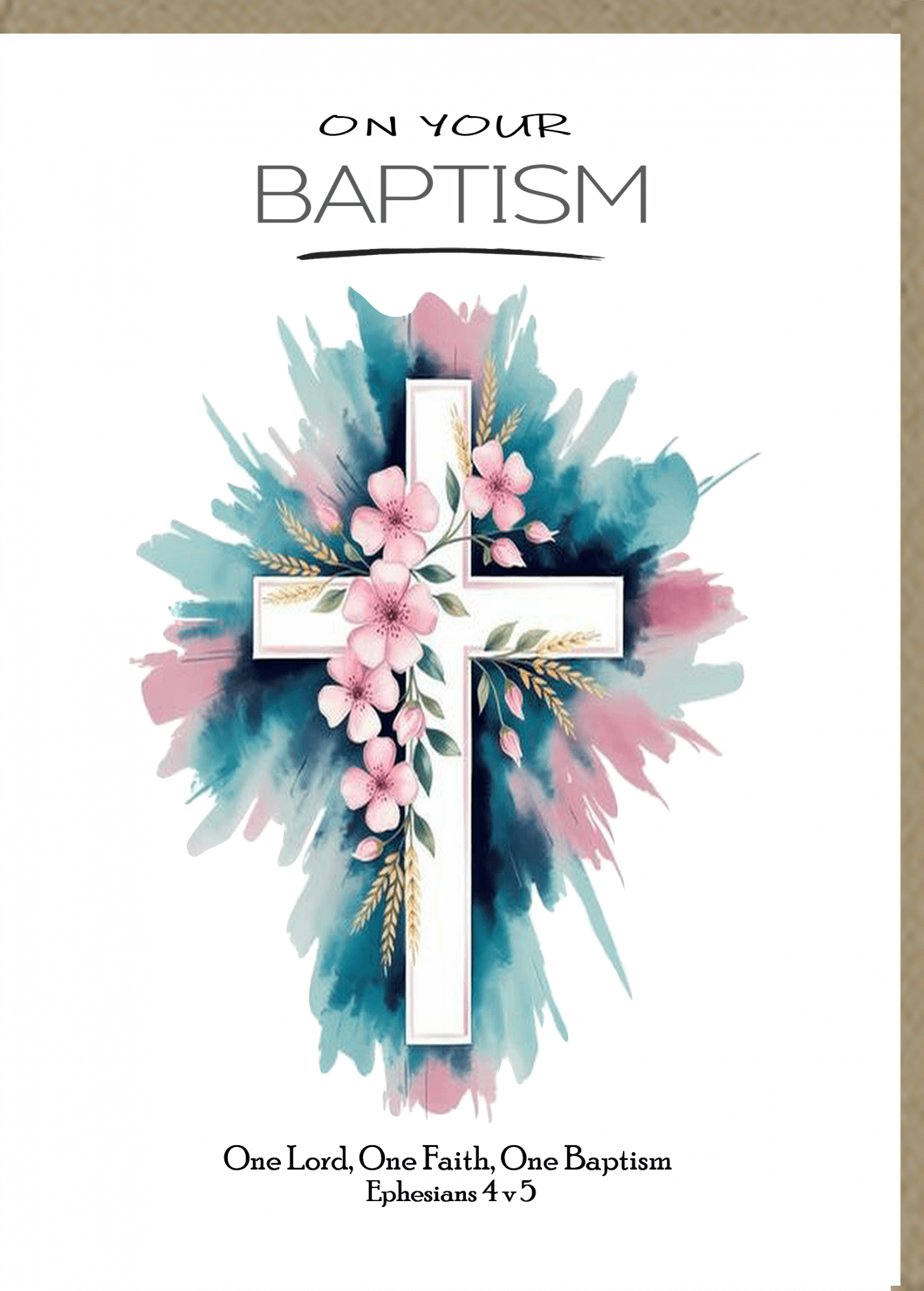 On Your Baptism Greetings Card