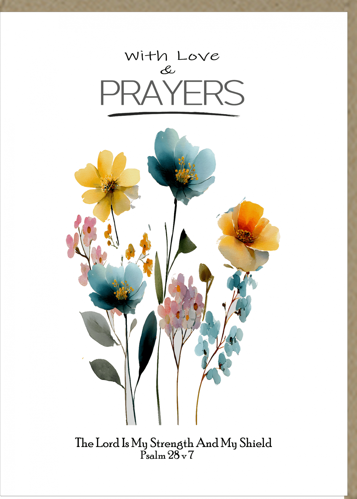 With Love & Prayers Greetings Card