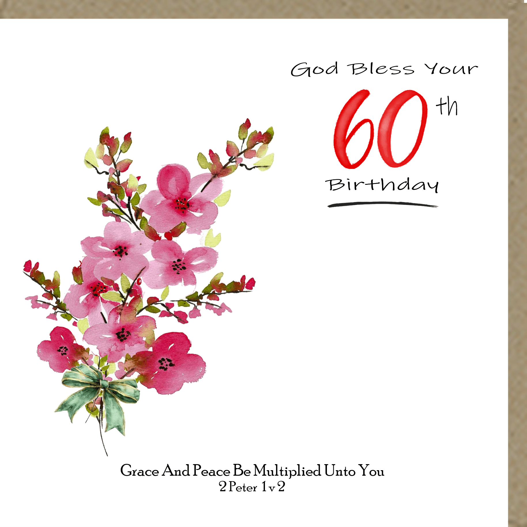 God Bless Your Birthday 60th Greetings Card