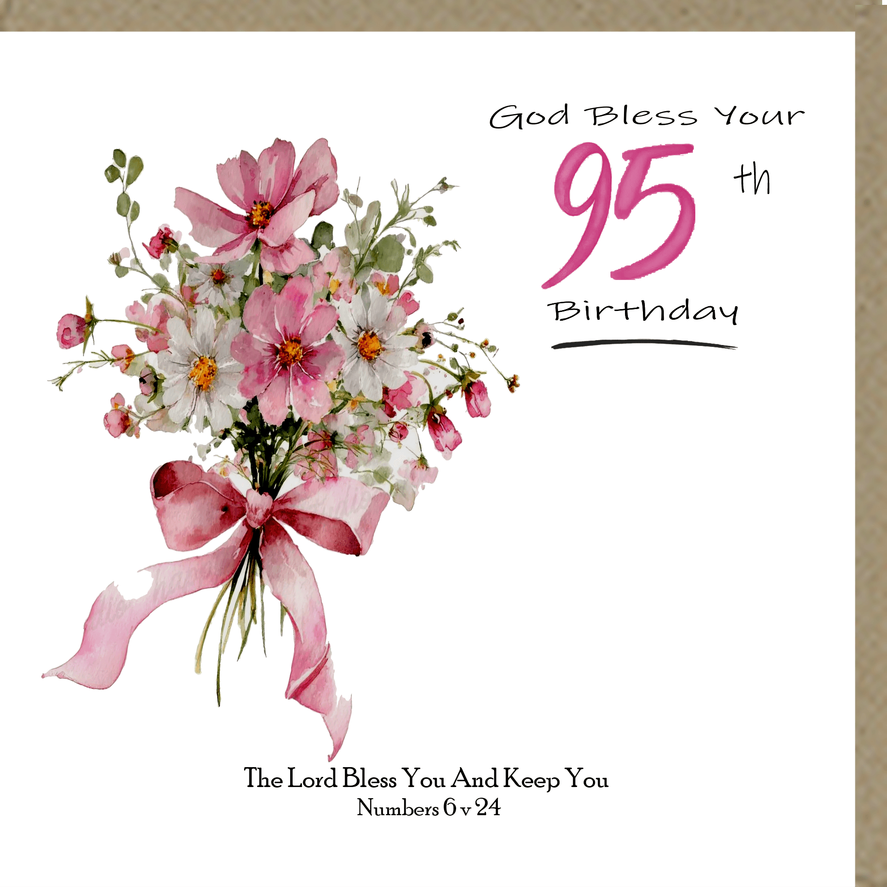 God Bless Your Birthday 95th Greetings Card