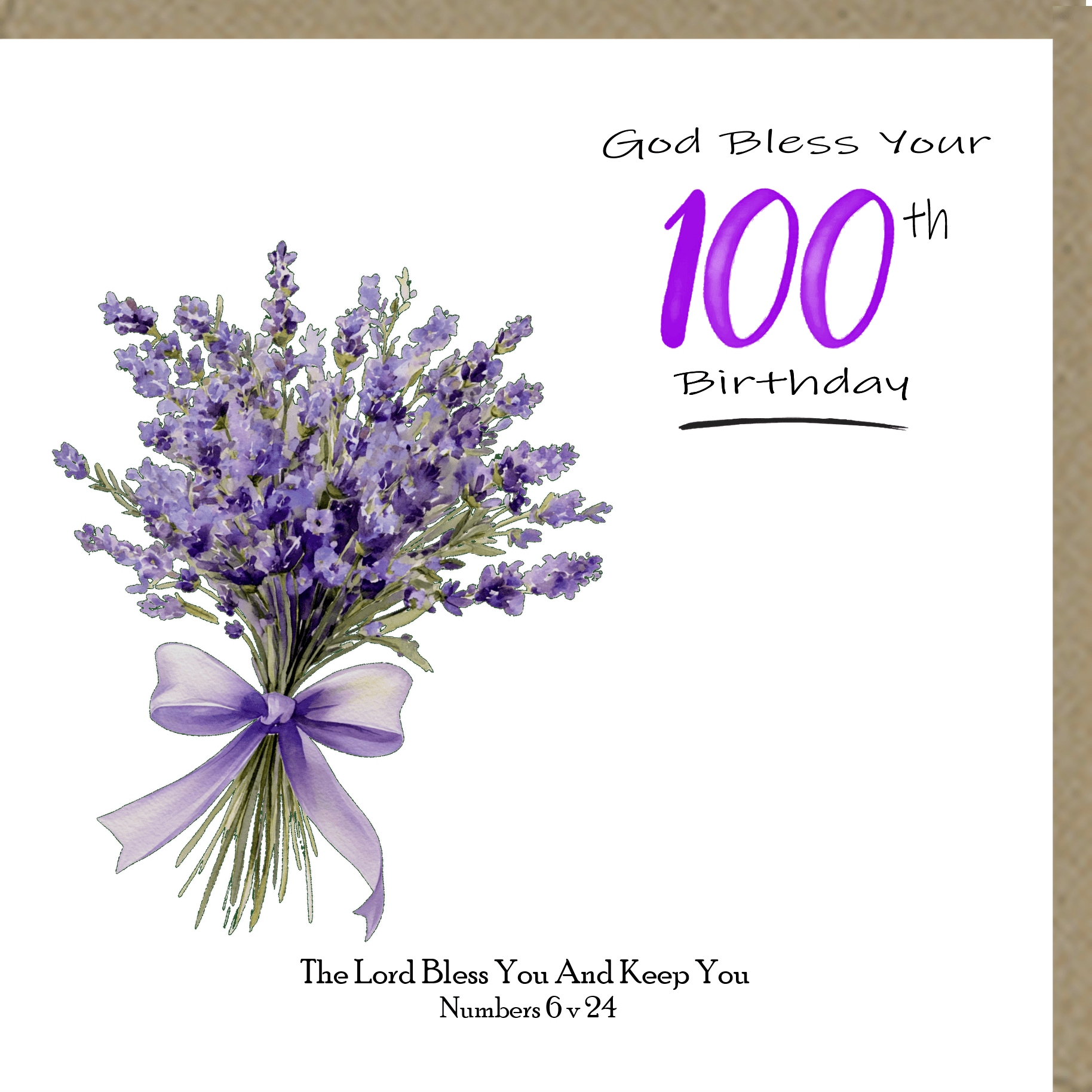 God Bless Your Birthday 100th Greetings Card