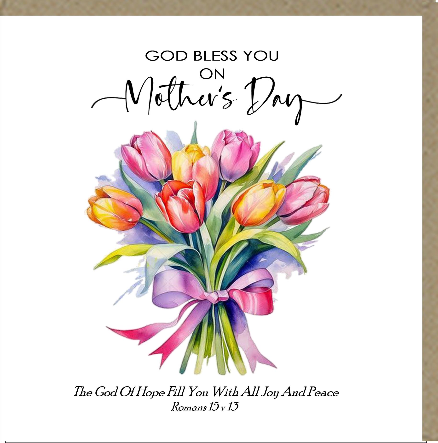 God Bless You On Mother's Day Greetings Card