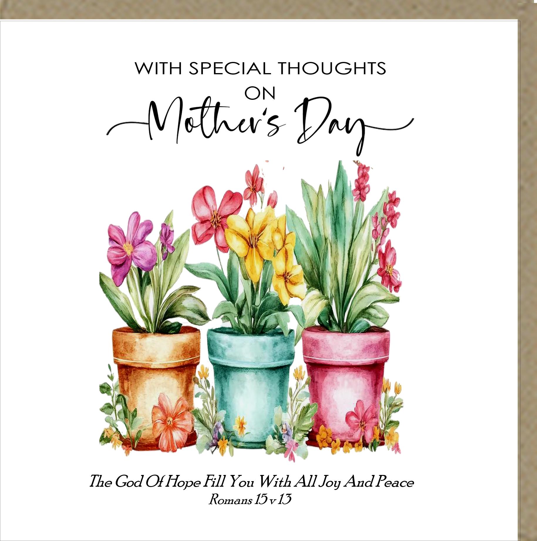 With Special Thoughts On Mother's Day Greetings Card