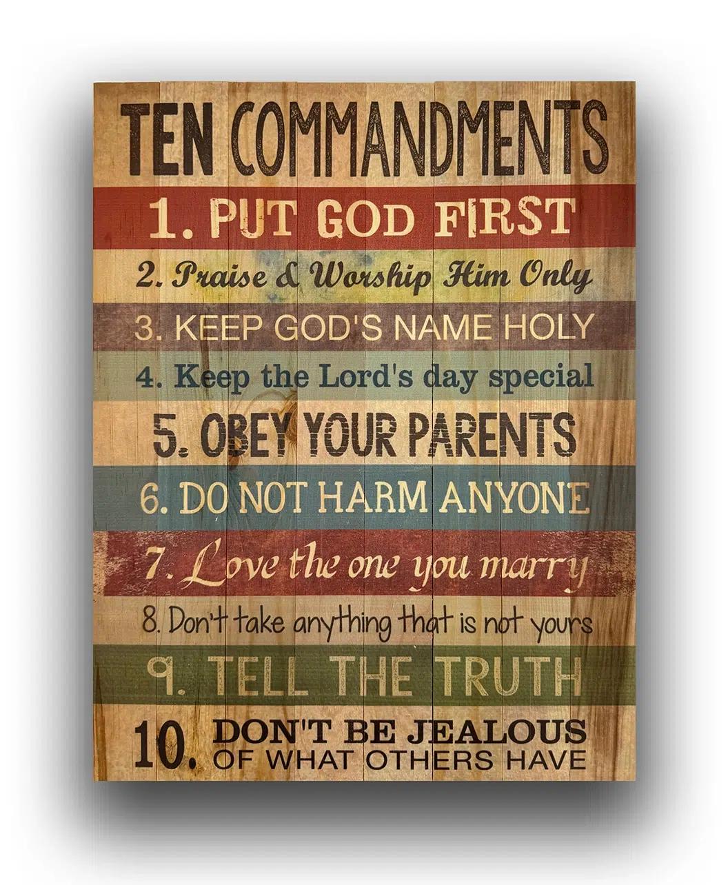 Pallet Sign - Ten Commandments