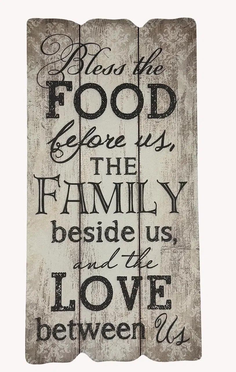Pallet Sign - Bless the food