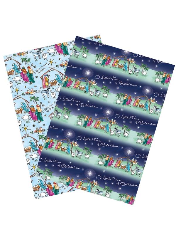 O’ Little Town gift Wrap & Labels Two Designs