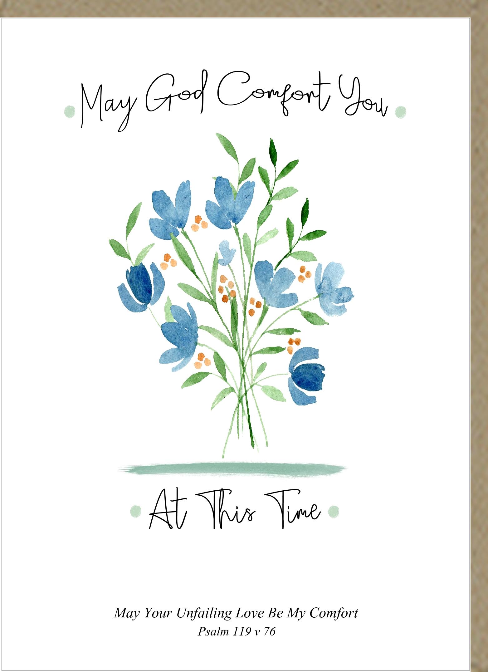 May God Comfort You Greetings Card