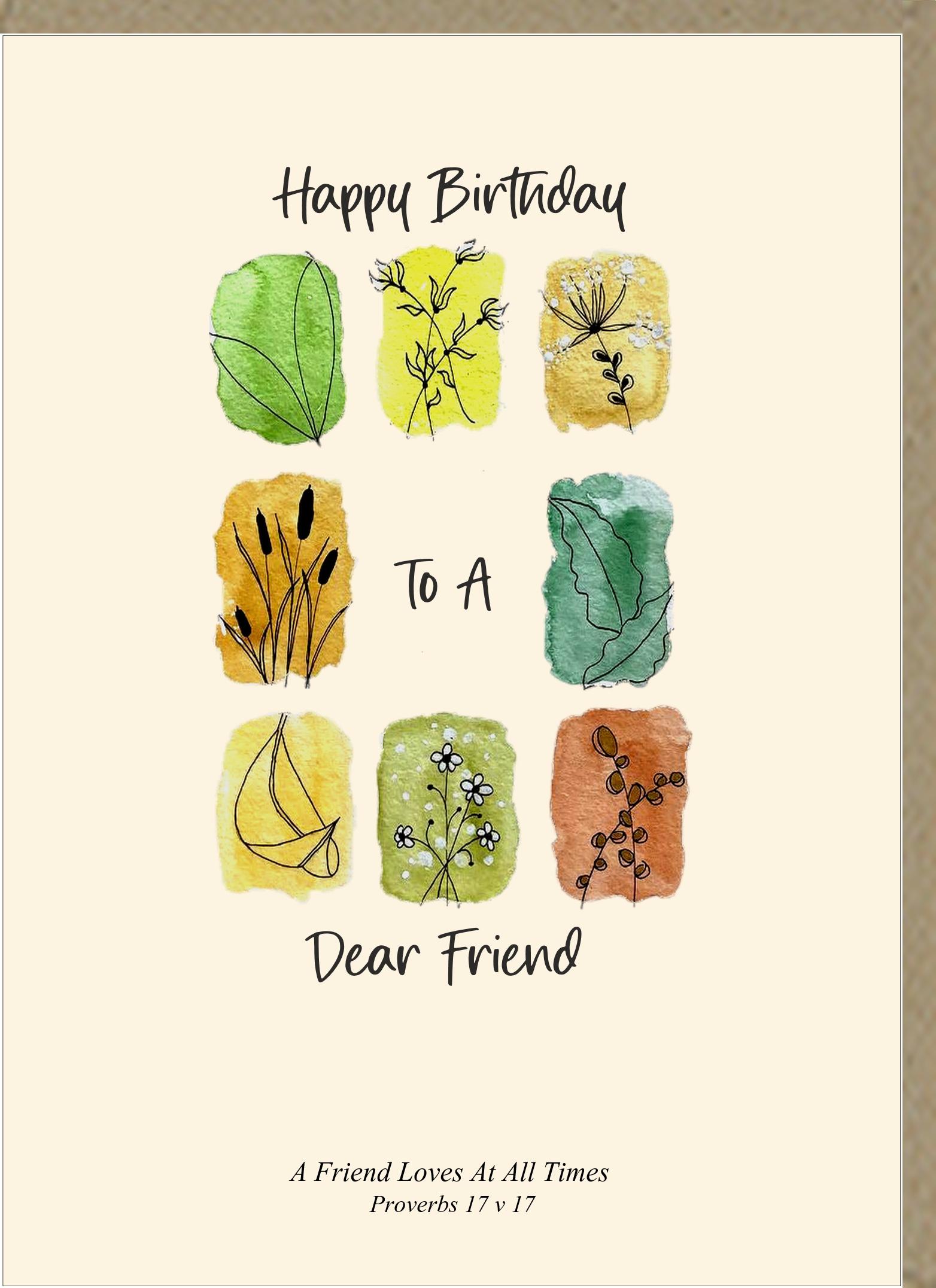 Happy Birthday To A Dear Friend Greetings Card