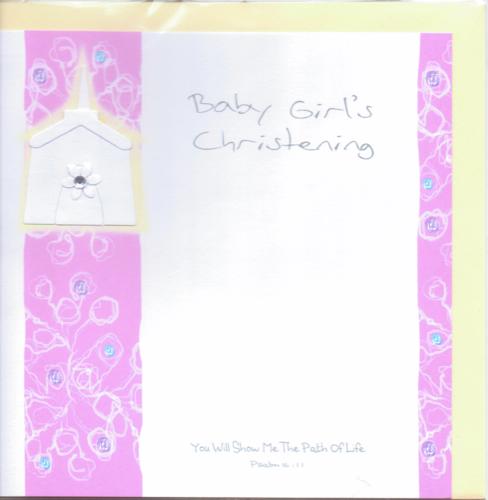 Potty Mouse Baby Girl's Christening Greetings Card