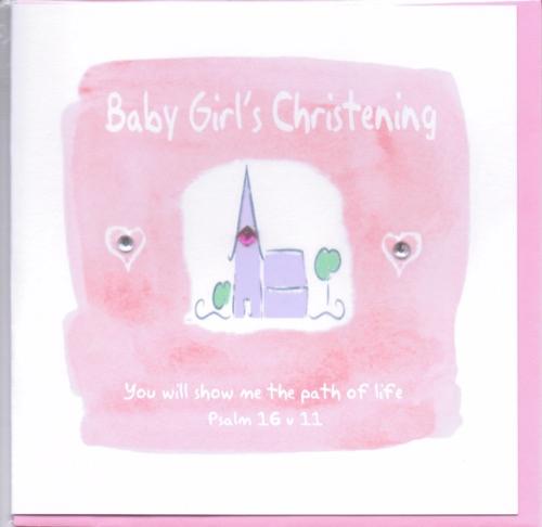 POTTY MOUSE - BABY GIRLS CHRISTENING GREETINGS CARD