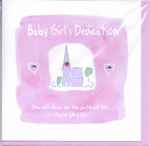 POTTY MOUSE - BABY GIRLS DEDICATION GREETINGS CARD