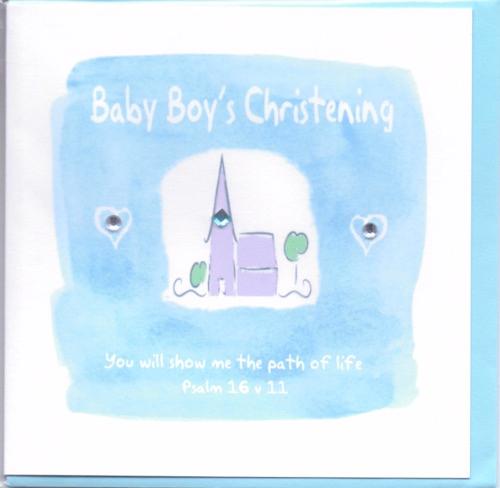 POTTY MOUSE - BABY BOYS CHRISTENING GREETINGS CARD