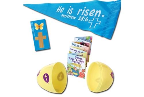 Jesus Your Living Savior Gospel Egg with Banner/Book