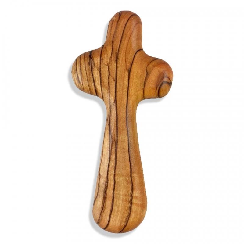 Olivewood Holding Cross (8.5cm x 5cm)